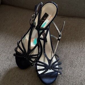 Nina Navy blue Strappy Heels